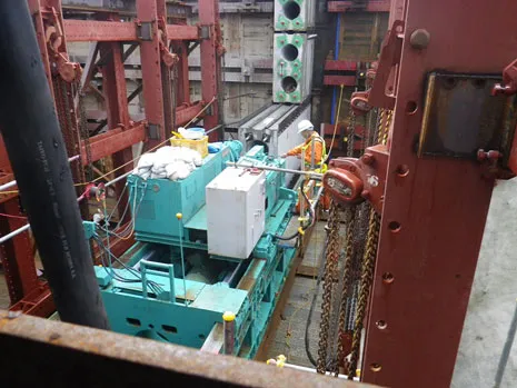 側壁部PCR桁推進状況の画像